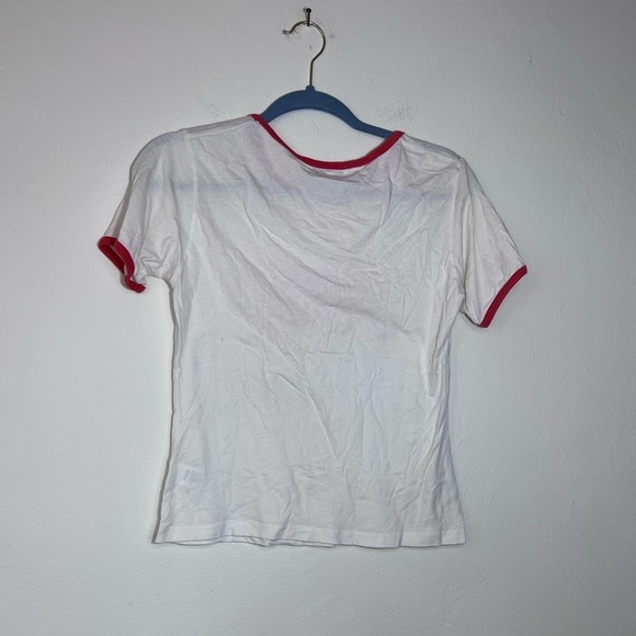 Mate The Label Retro Red & White Graphic T Shirt Livin Easy Tee - Picture 2 of 4